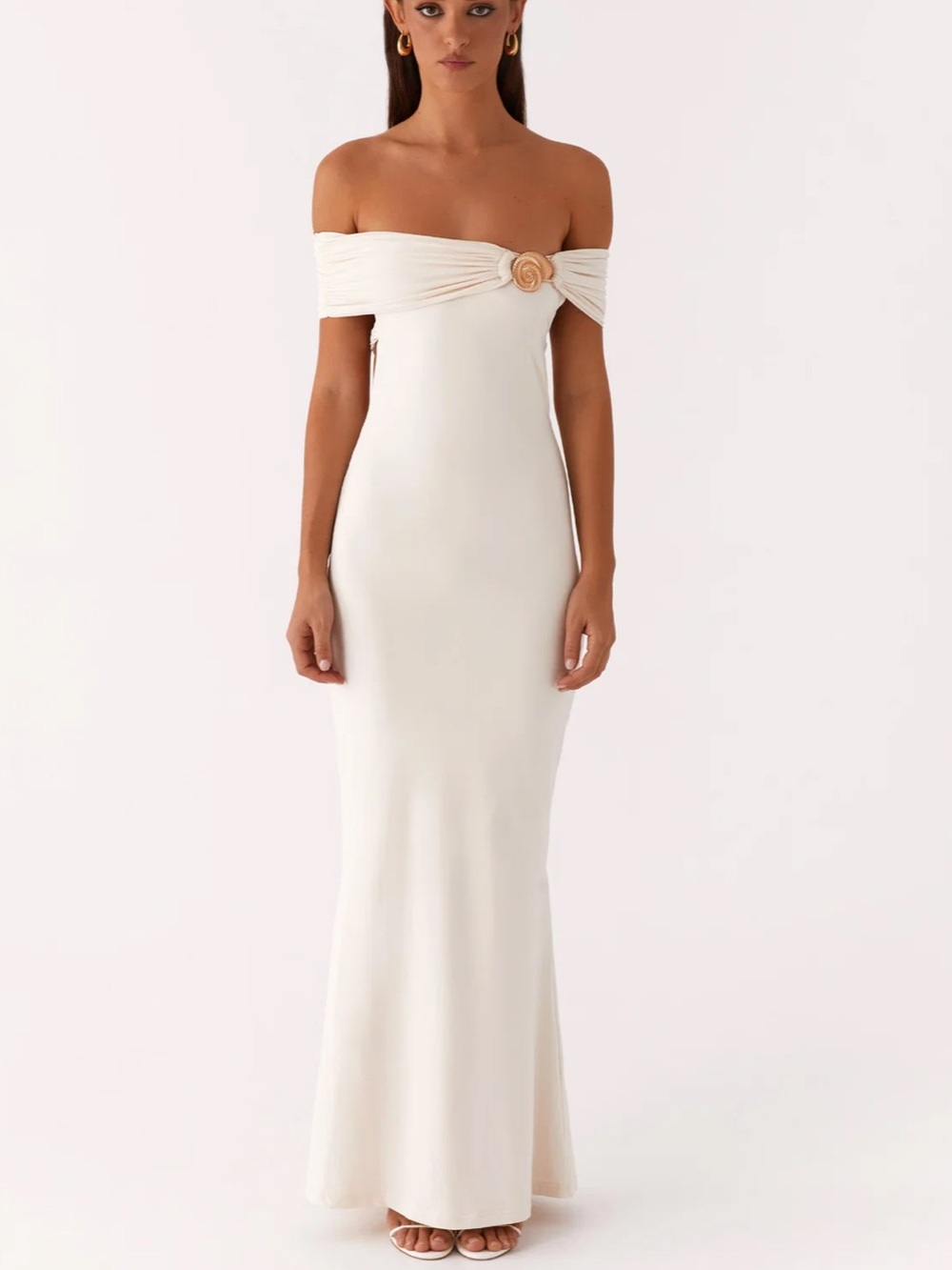 NWT Peppermayo Illusion Maxi Dress, Ivory, XS/US 2